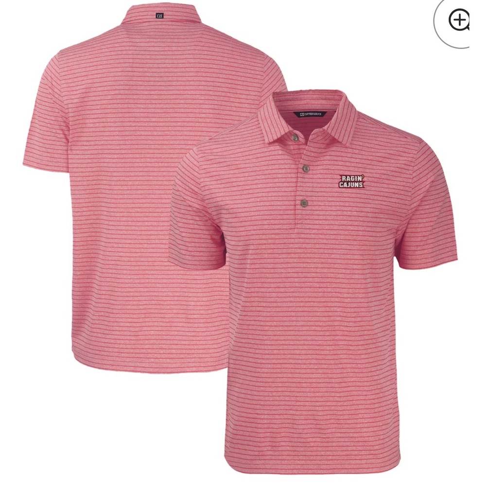 Men's Cutter & Buck Heather Cardinal Louisiana Ragin' Cajuns Polo 4XT